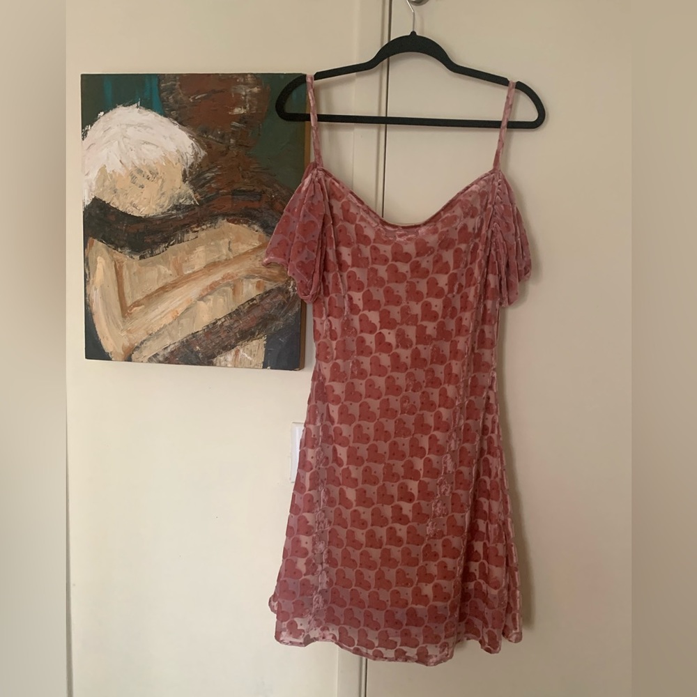 Valentines Dress with Velvet hearts.